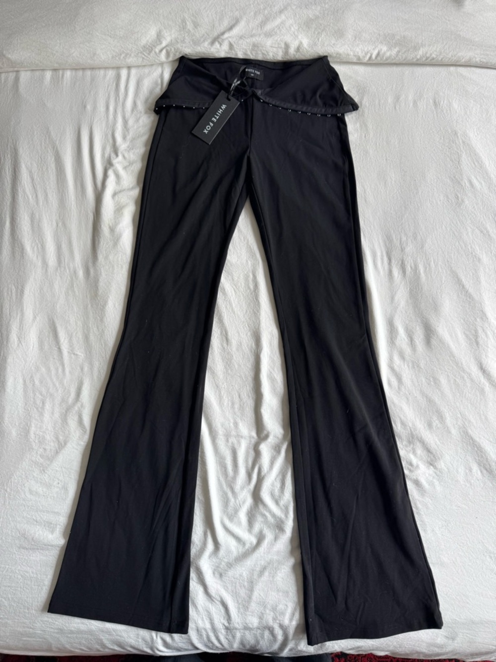 White Fox Fold Over Pants